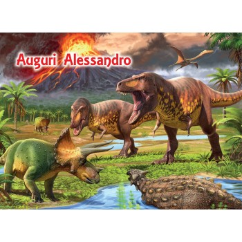 DINOSAURI CIALDA PER TORTA RETTANGOLARE _237CR