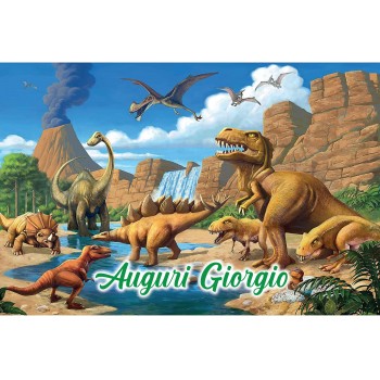 DINOSAURI CIALDA PER TORTA RETTANGOLARE _238CR