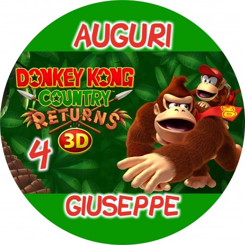 DONKEY KONG NINTENDO CIALDA PER TORTA TONDA _240CT