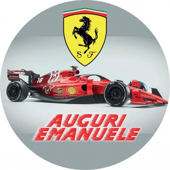 FERRARI FORMULA UNO CIALDA PER TORTA TONDA _244CT