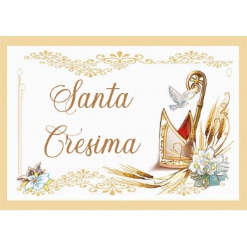 SANTA CRESIMA CIALDA PER TORTA RETTANGOLARE _236CR