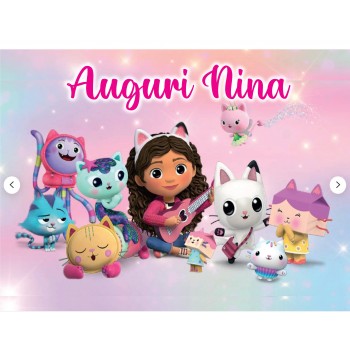 GABBY DOLLHOUSE LA CASA DELLE BAMBOLE CIALDA PER TORTA...