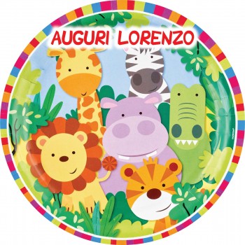 ANIMALI DELLA GIUNGLA BABY CIALDA PER TORTA TONDA _256CT