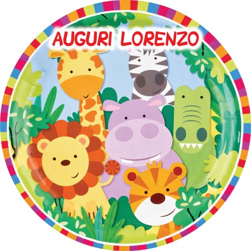 ANIMALI DELLA GIUNGLA BABY CIALDA PER TORTA...