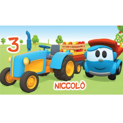 LEO IL CAMIONCINO CIALDA PER TORTA RETTANGOLARE...