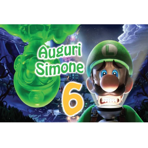 LUIGI MARIO BROSS CIALDA PER TORTA RETTANGOLARE...