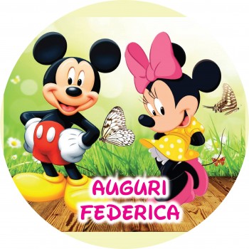 MINNIE E TOPOLINO CIALDA PER TORTA TONDA _270CT